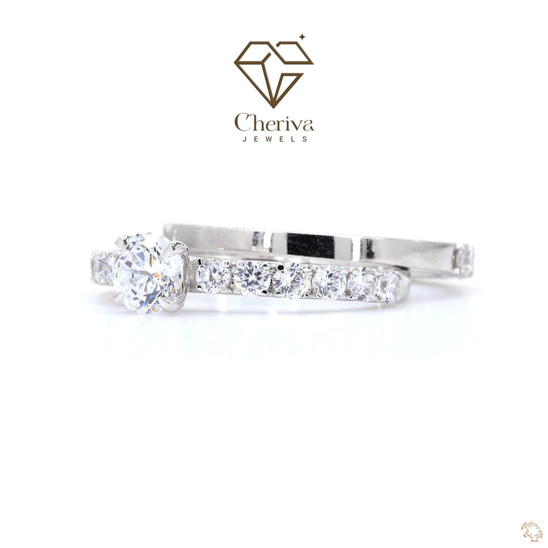 Round Cut Diamond Bridal Set Engagement Ring