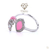 Toi Et Moi Pink Pear Shape lab Diamond Ring - Cheriva Jewels