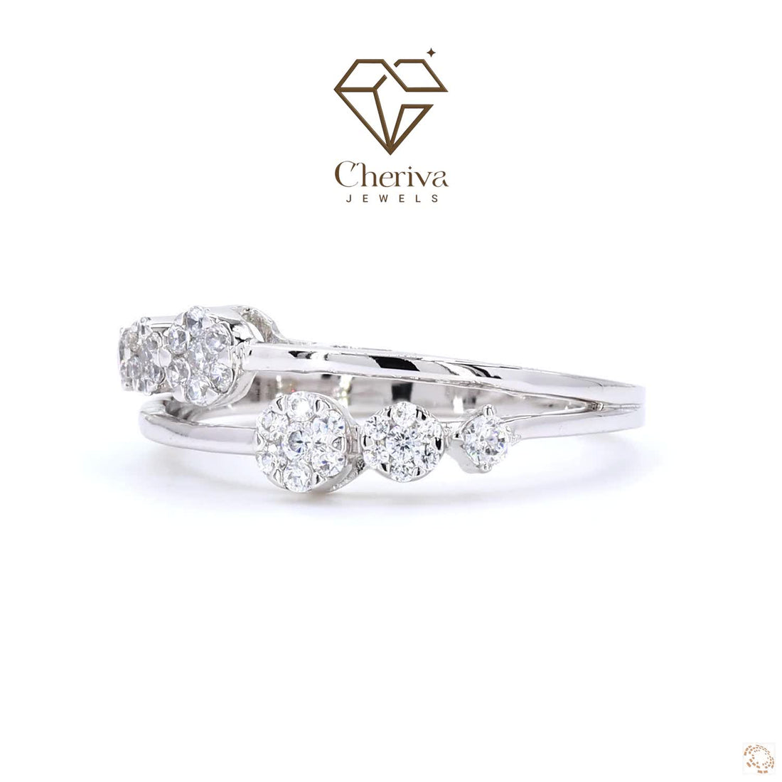 Unique Round Cut 3 Lab Grown Diamond Engagement Ring