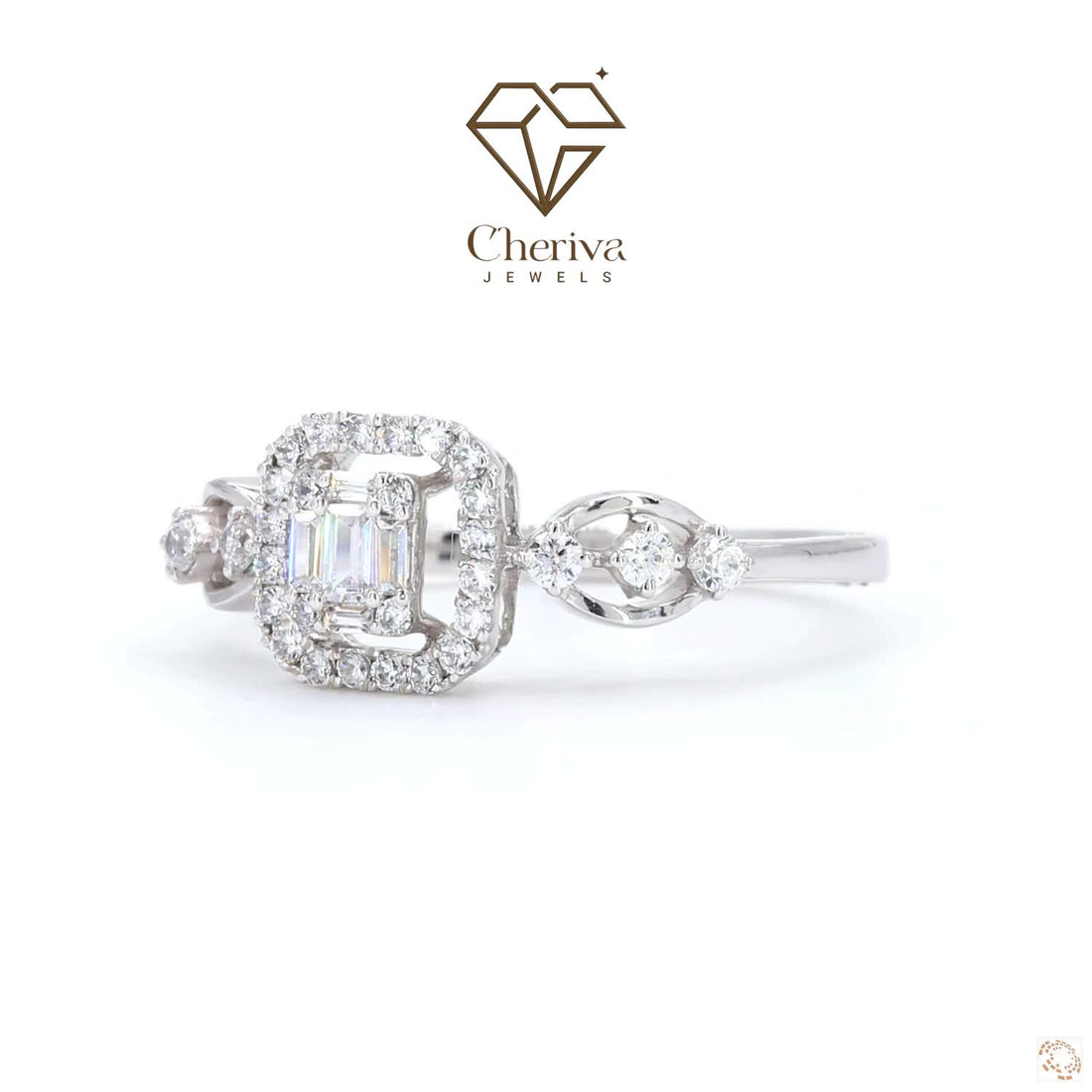 Vintage Style Round Cut Diamond Ring