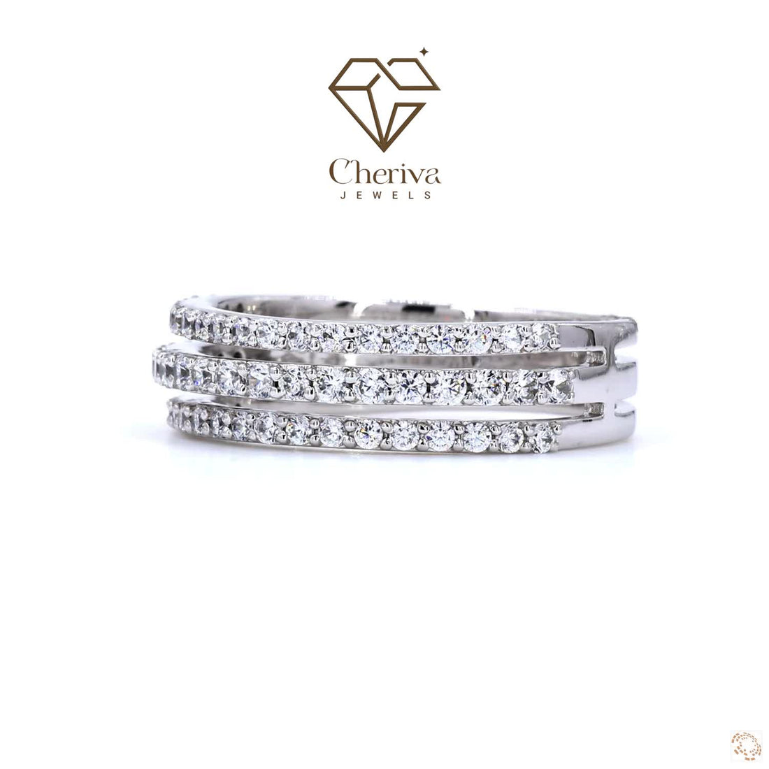 3 Row Diamond Full Eternity Band