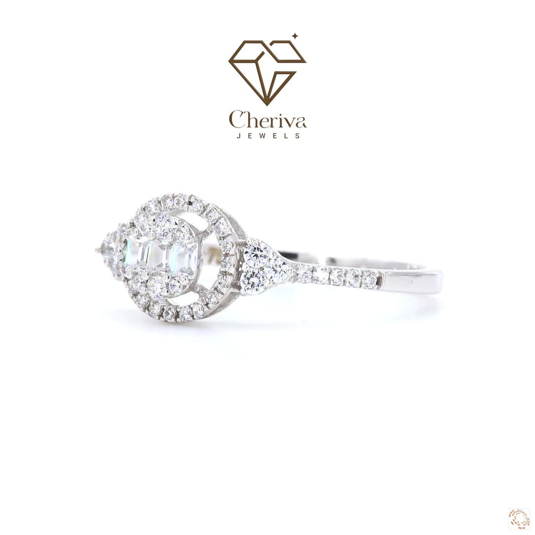 Vintage Style Round Cut Diamond Promise Ring
