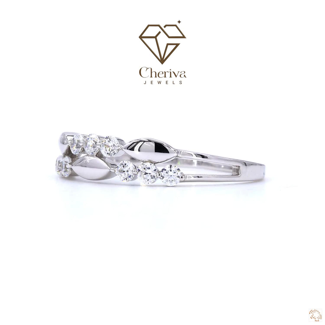 Round Cut Diamond White Crystal Engagement Ring