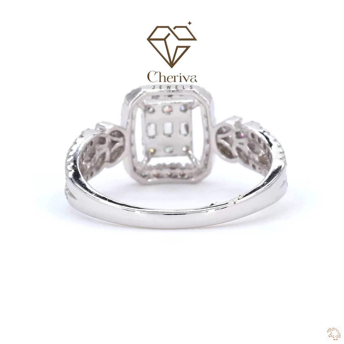 Vintage Style Round Cut Lab Diamond Engagement Ring