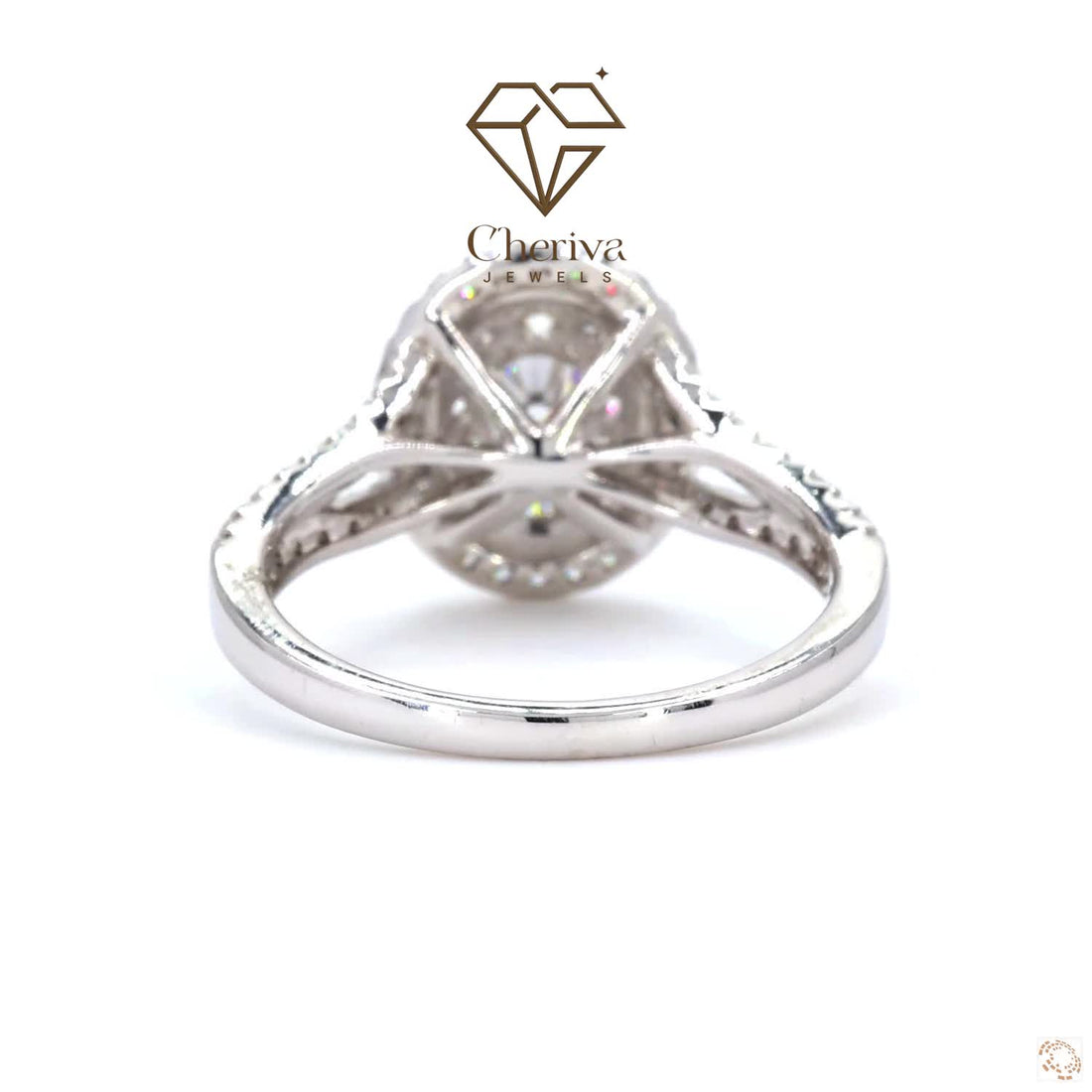 Round Cut Lab Diamond Vintage Engagement Ring