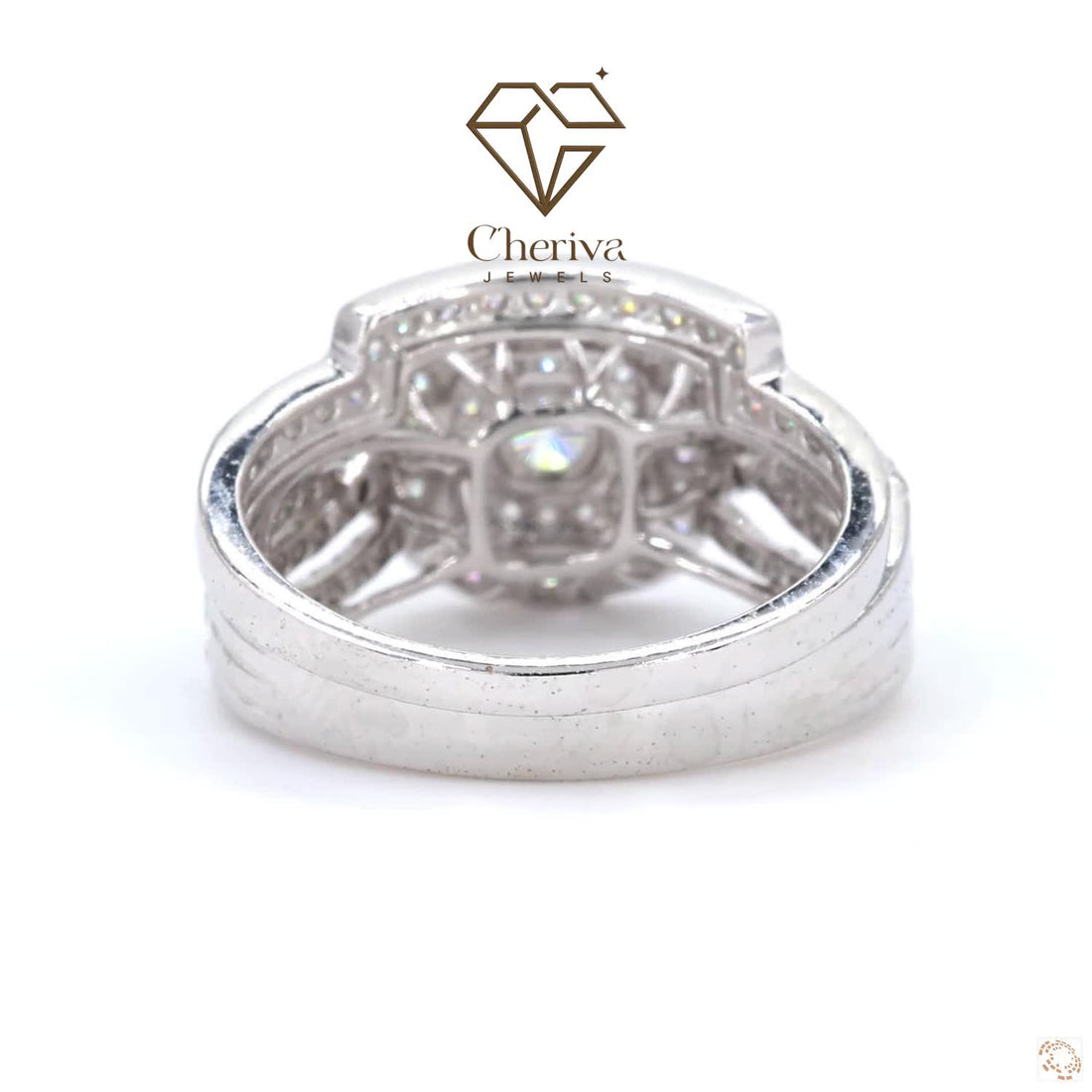 Vintage Style Bridal Set Engagement Ring