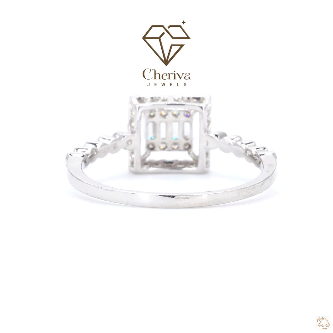 Round Cut Lab Diamond Halo Wedding Ring