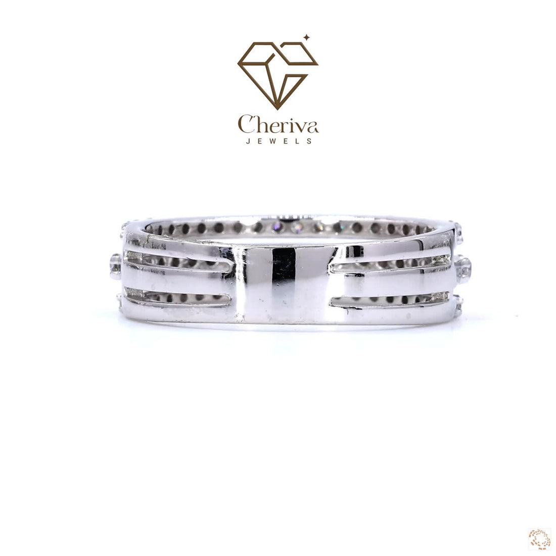 3 Row Diamond Full Eternity Band