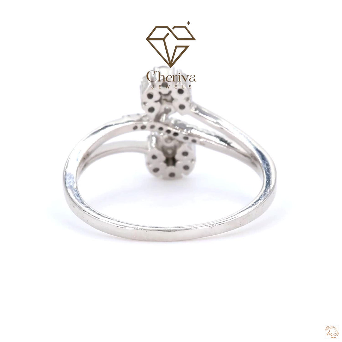 Flower Shaped Lab Diamond Engagement Ring