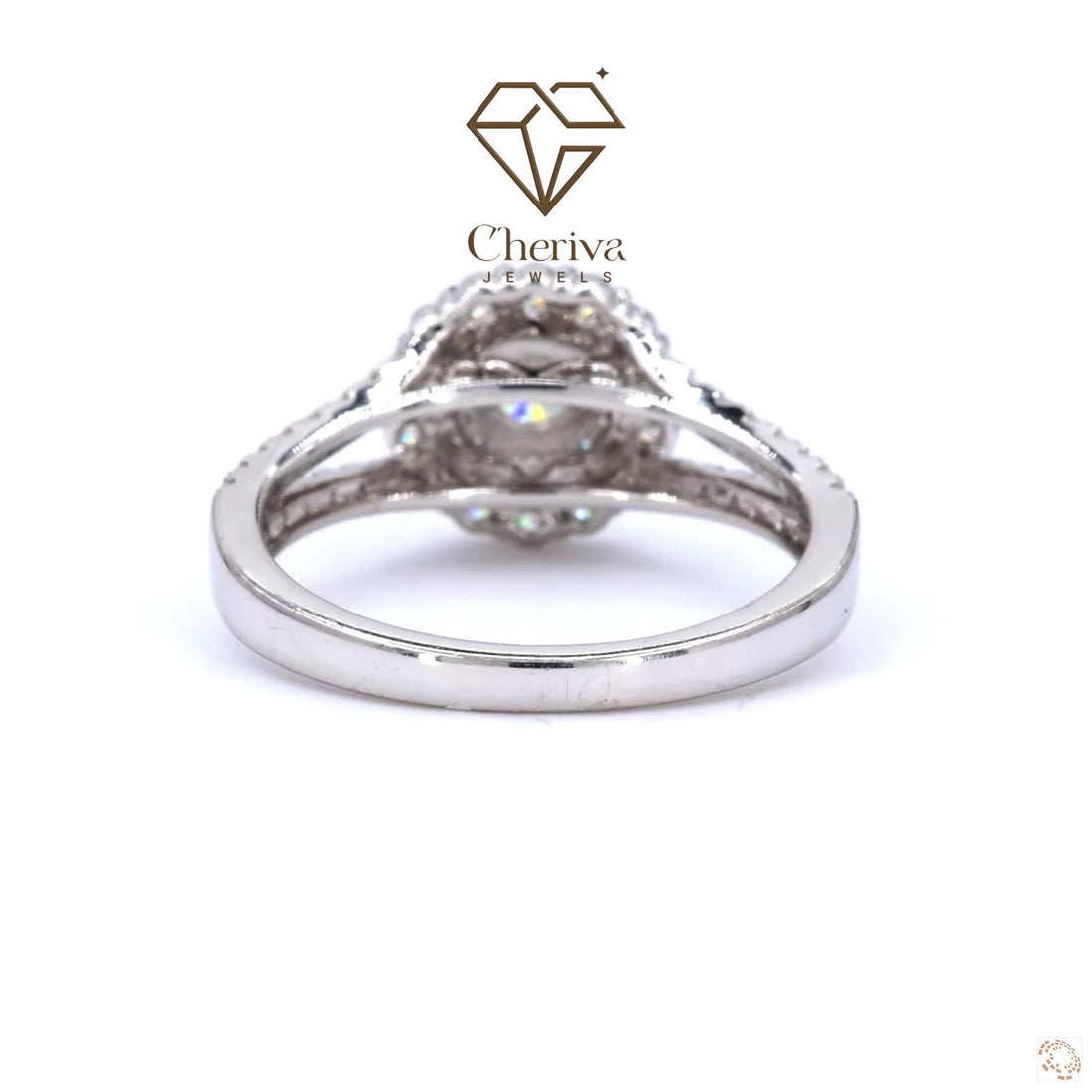 Vintage Style Round Lab Diamond Engagement Ring