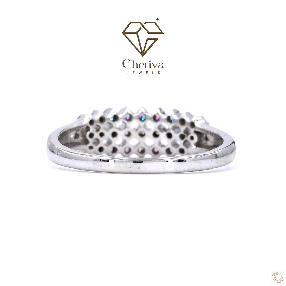 Cluster Round Cut Lab Diamond Wedding Band