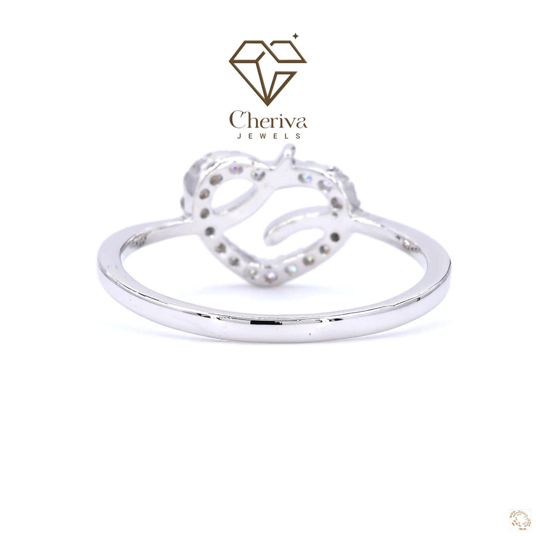 Unique Engagement Ring in Heart Shape.