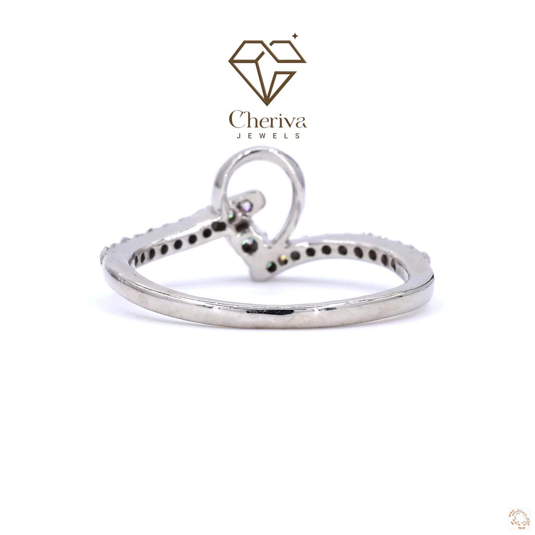 Round Cut Lab Diamond Silver Ring