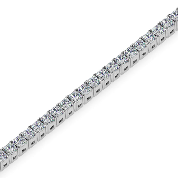 Diamond tennis bracelet on a white background