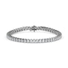 silver tennis bracelet with 4 carats of shimmering oval-cut stones, perfect for everyday sparkle or special occasions
