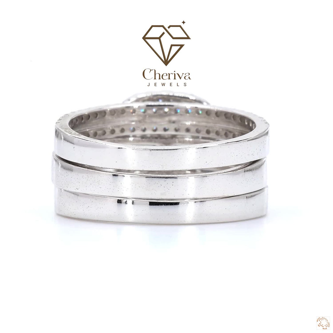 Unique Square Shape Cluster Lab Diamond Ring