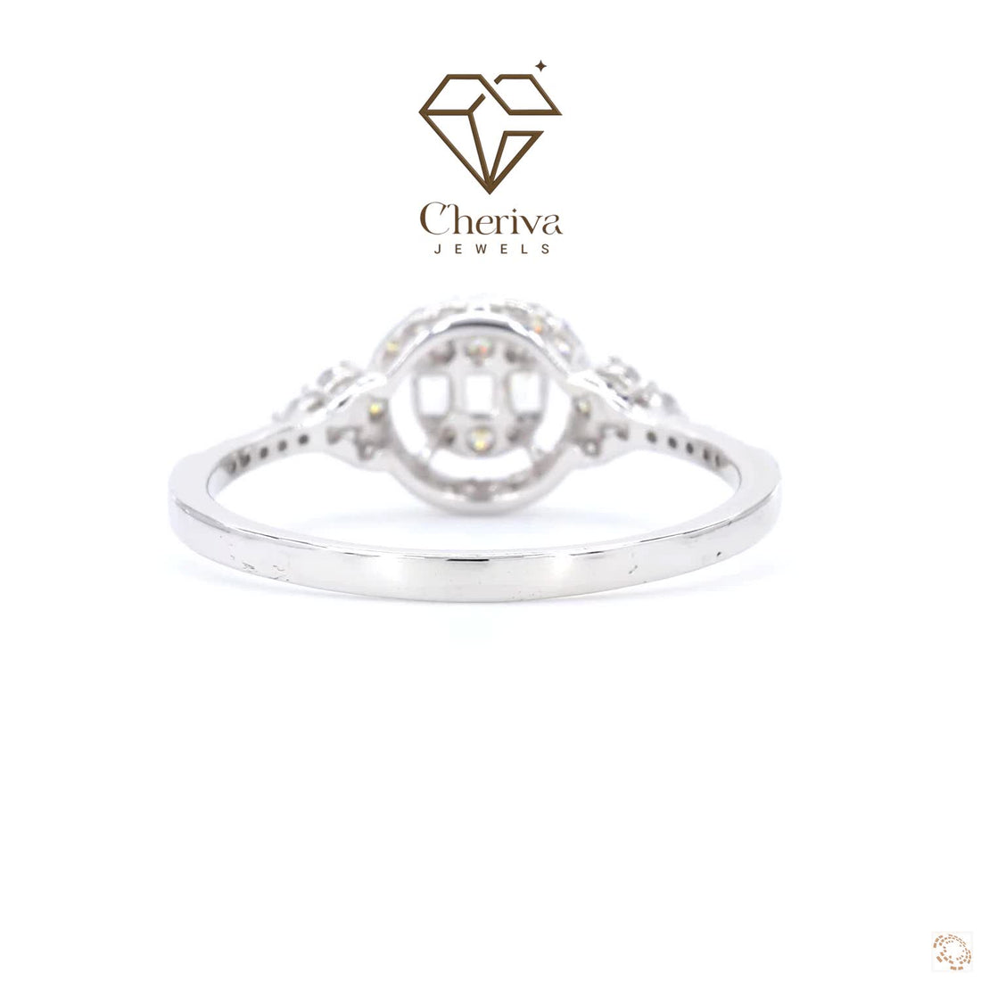 Vintage Style Round Cut Diamond Promise Ring