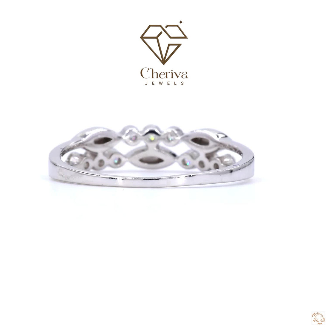 Round Cut Diamond White Crystal Engagement Ring