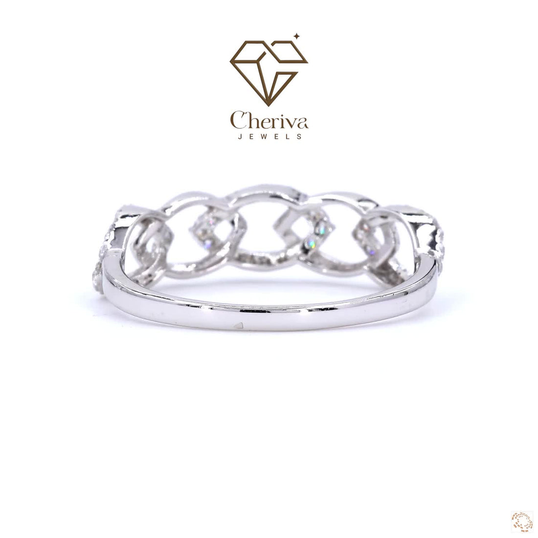 Criss Cross Diamond Engagement Ring