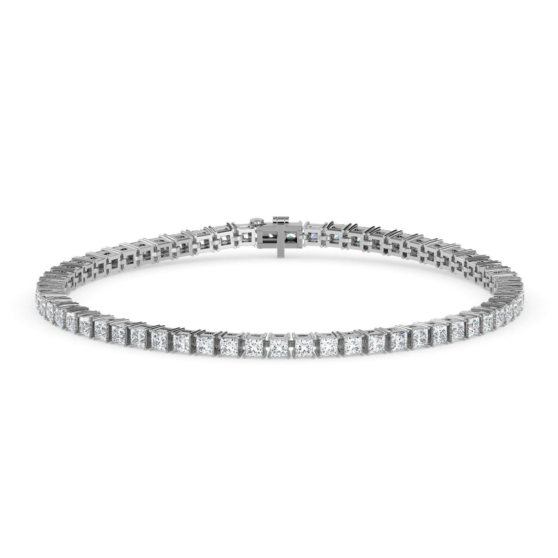 Diamond bracelet on a white background