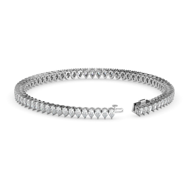 3 ct silver Diamond bracelet on a white background