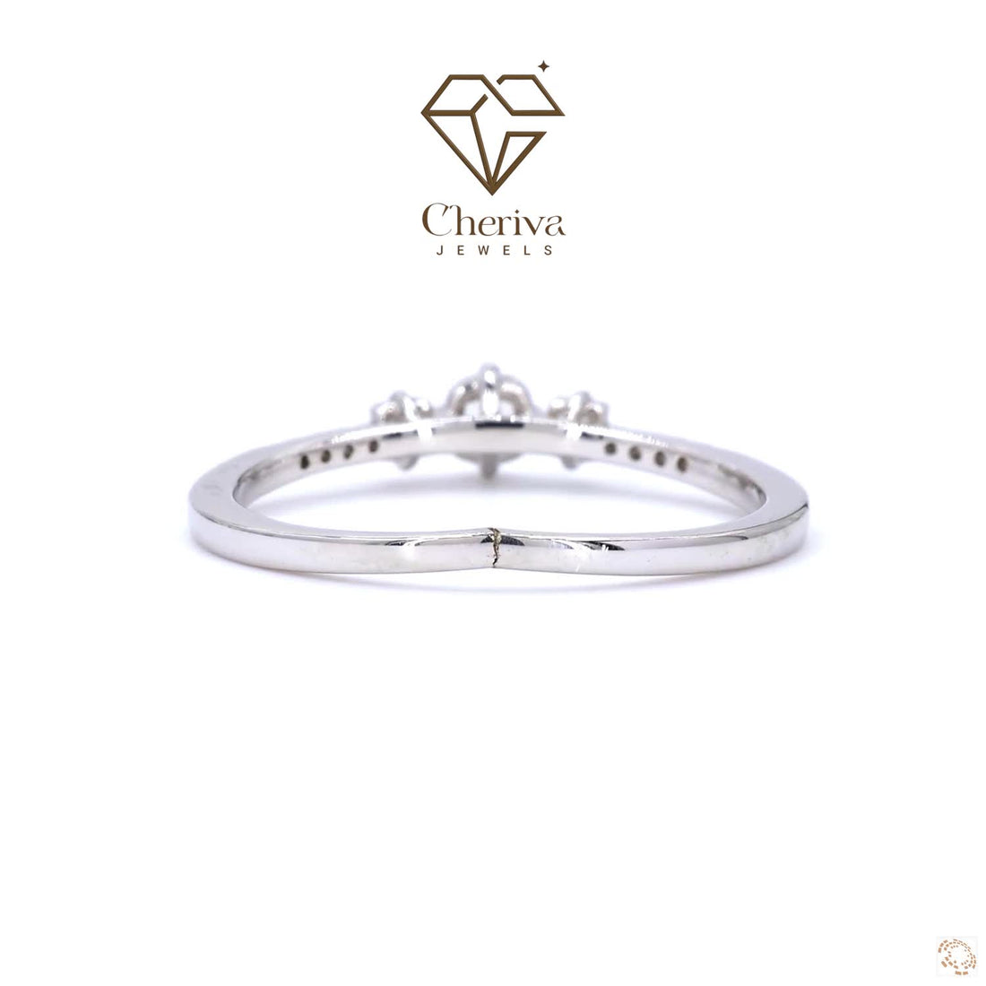 Cushion Cut Diamond Solitaire Accent Engagement Ring