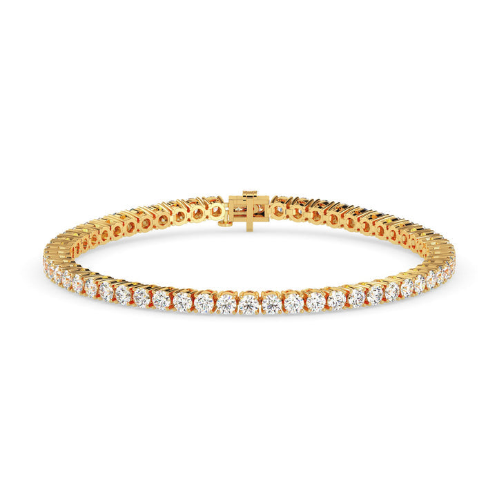  5 carat lab-grown diamond bracelet with round cut stones for timeless sparkle and elegance