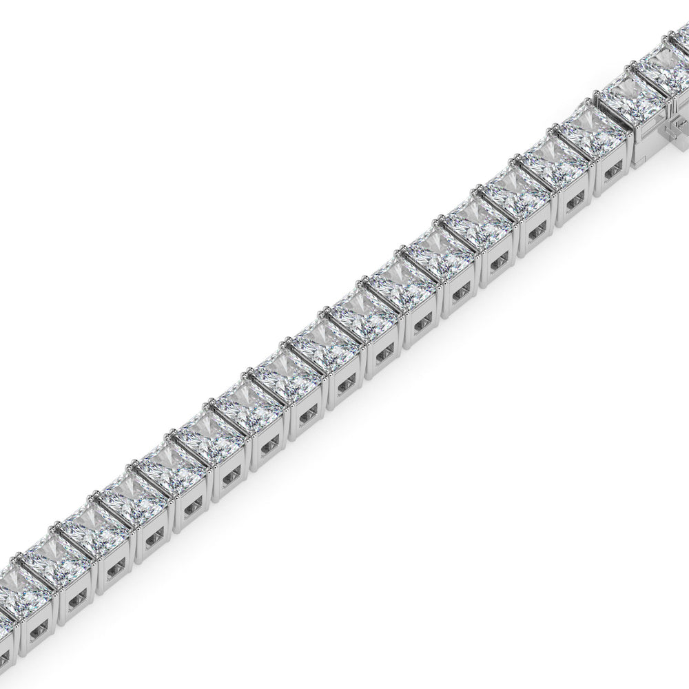 Diamond tennis bracelet on a white background