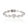Diamond bracelet on a white background