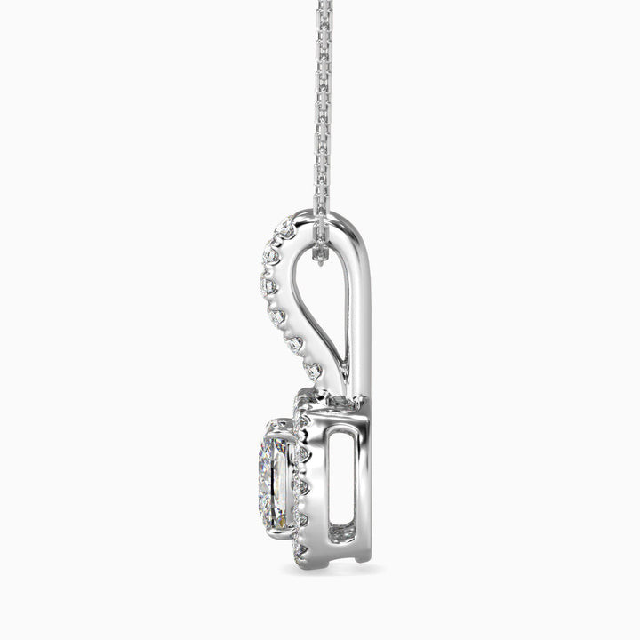 Diamond pendant on a white background