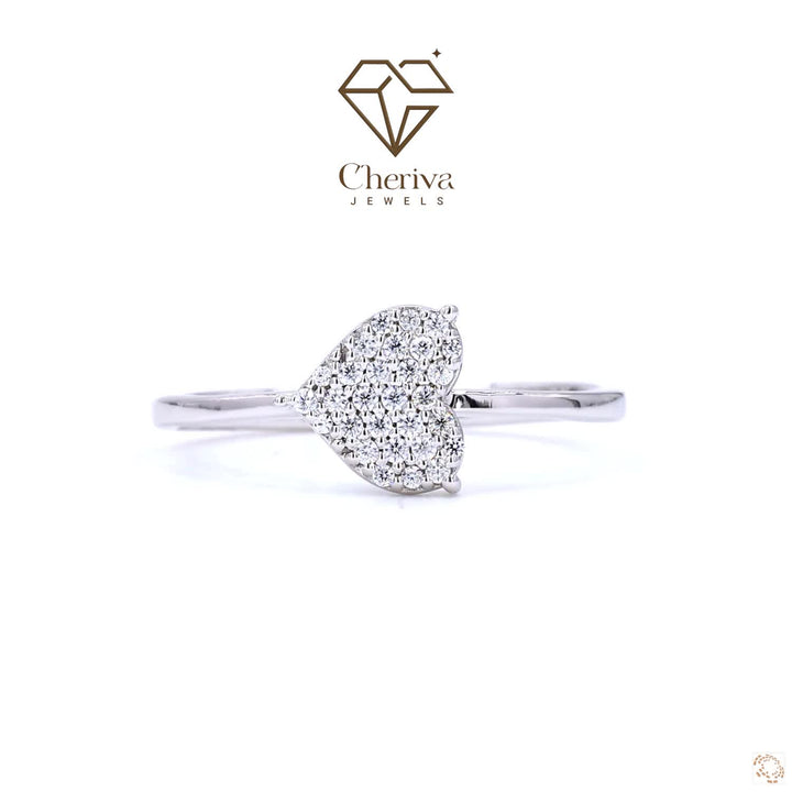 Diamond ring with 'Cheriva Jewels' logo on a white background
