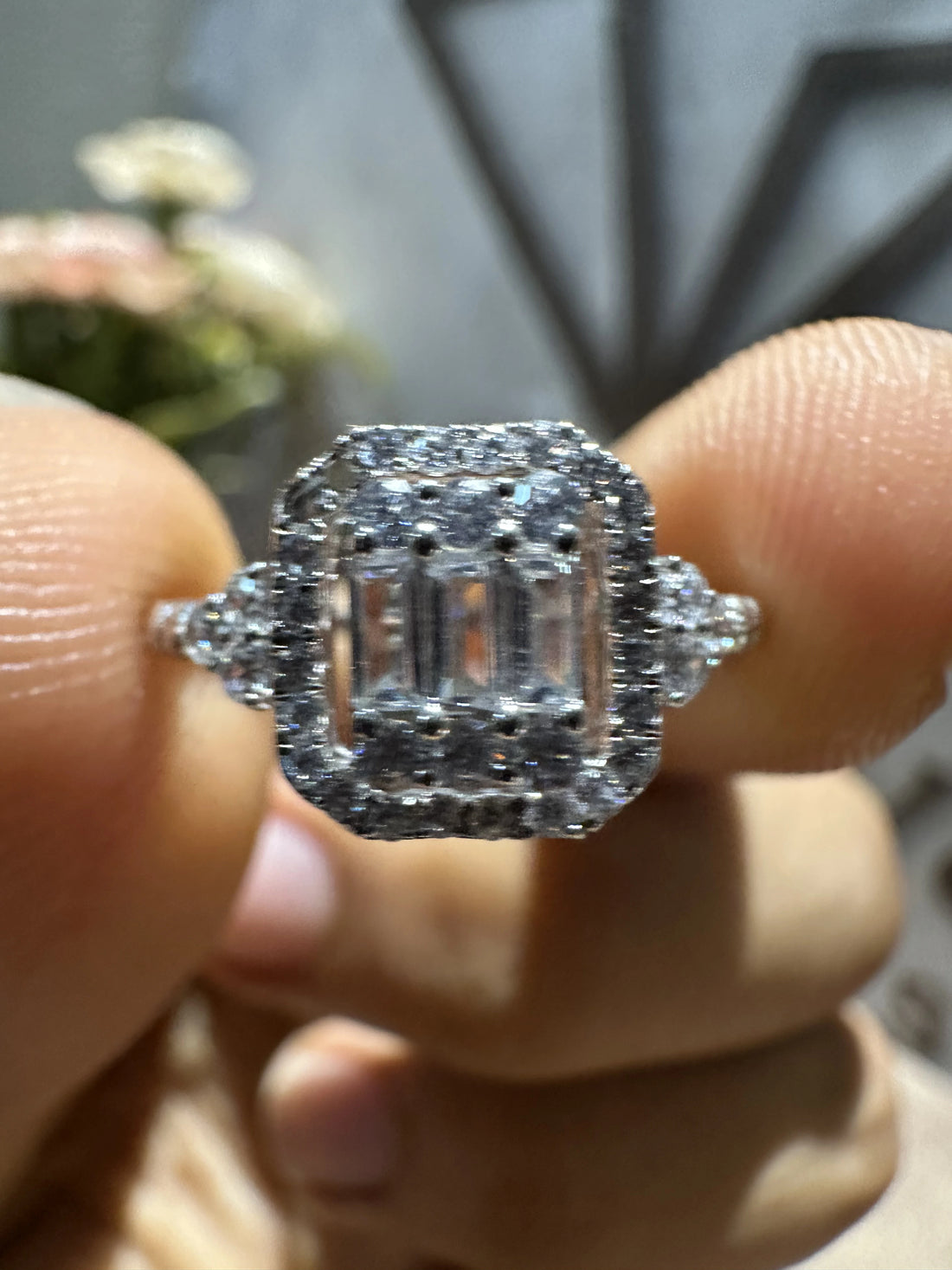 18K White Gold Lab Diamond Engagement Ring