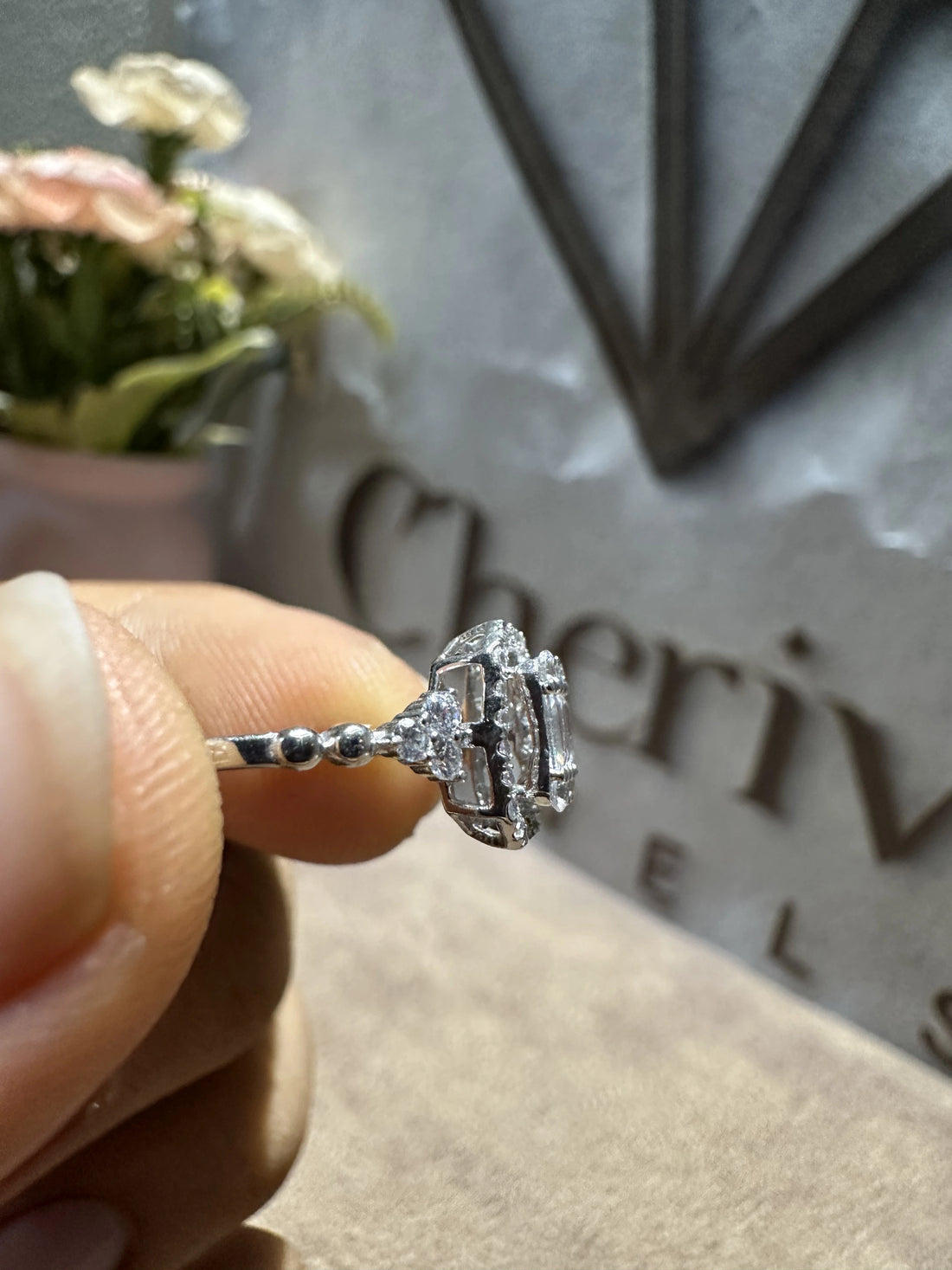 18K White Gold Lab Diamond Engagement Ring