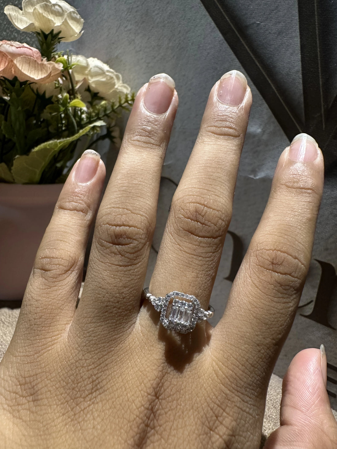 18K White Gold Lab Diamond Engagement Ring