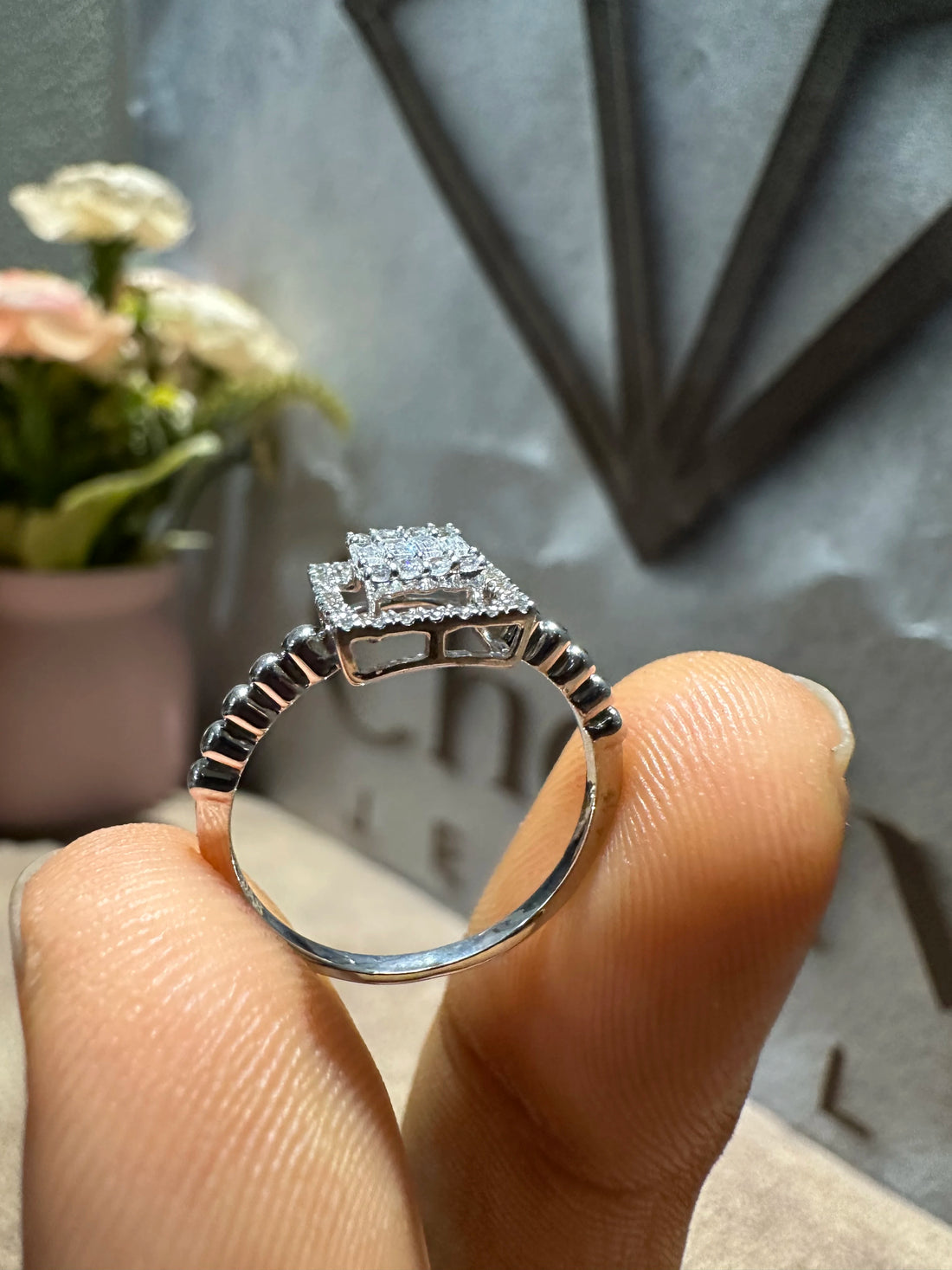 Round Cut Lab Diamond Halo Wedding Ring