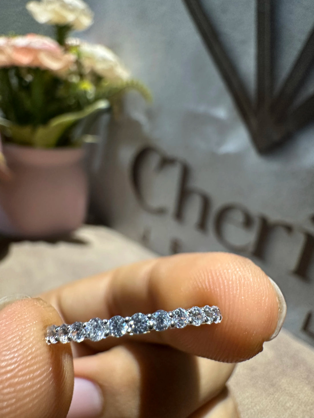 Round Cut Lab Diamond Eternity Wedding Band