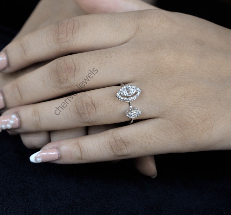 Round Cut Lab Diamonds Engagement Ring