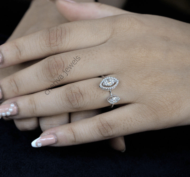 Round Cut Lab Diamonds Engagement Ring