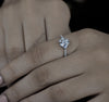 Unique Princess Cut Lab Diamond Engagement Ring - Cheriva Jewels