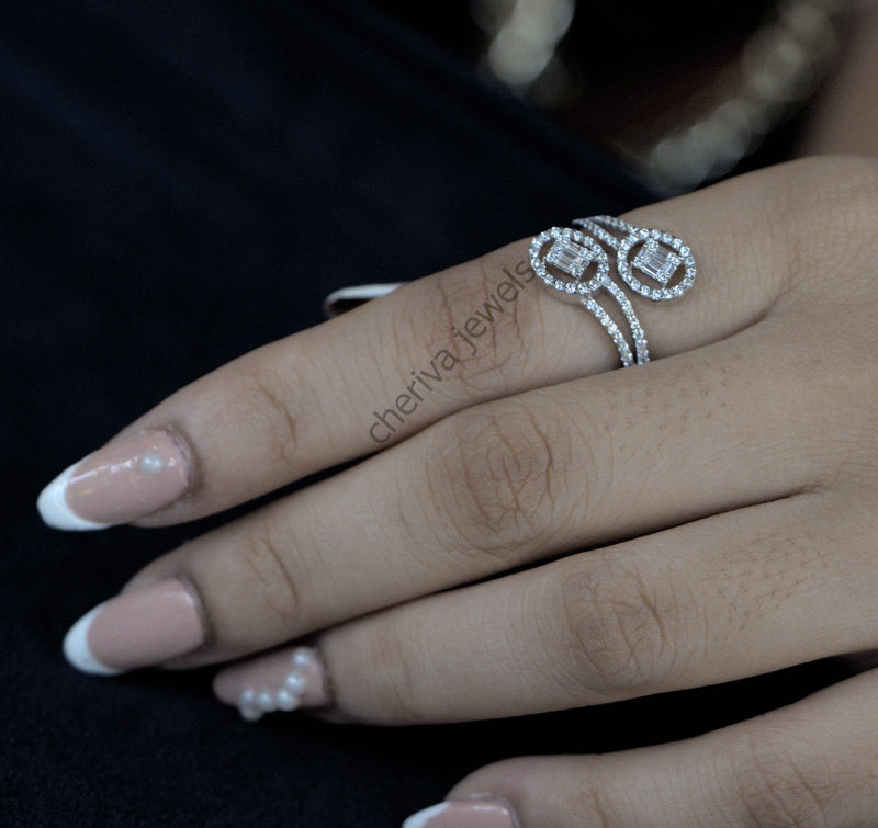 1 Ct Toi Et Moi Lab Grown Diamond Engagement Ring