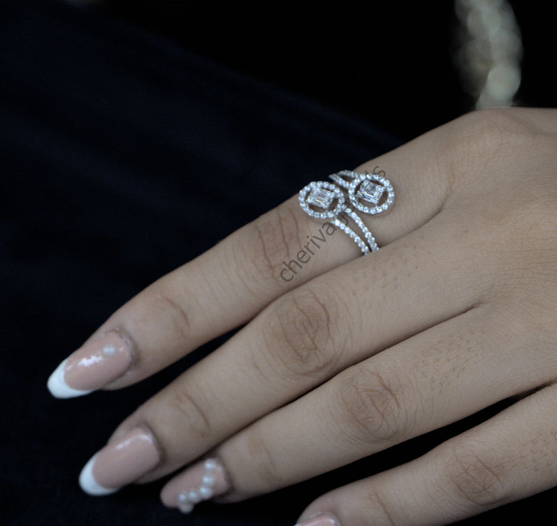 1 Ct Toi Et Moi Lab Grown Diamond Engagement Ring