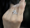 Antique Style Round Cut Lab Diamond Proposal Ring - Cheriva Jewels