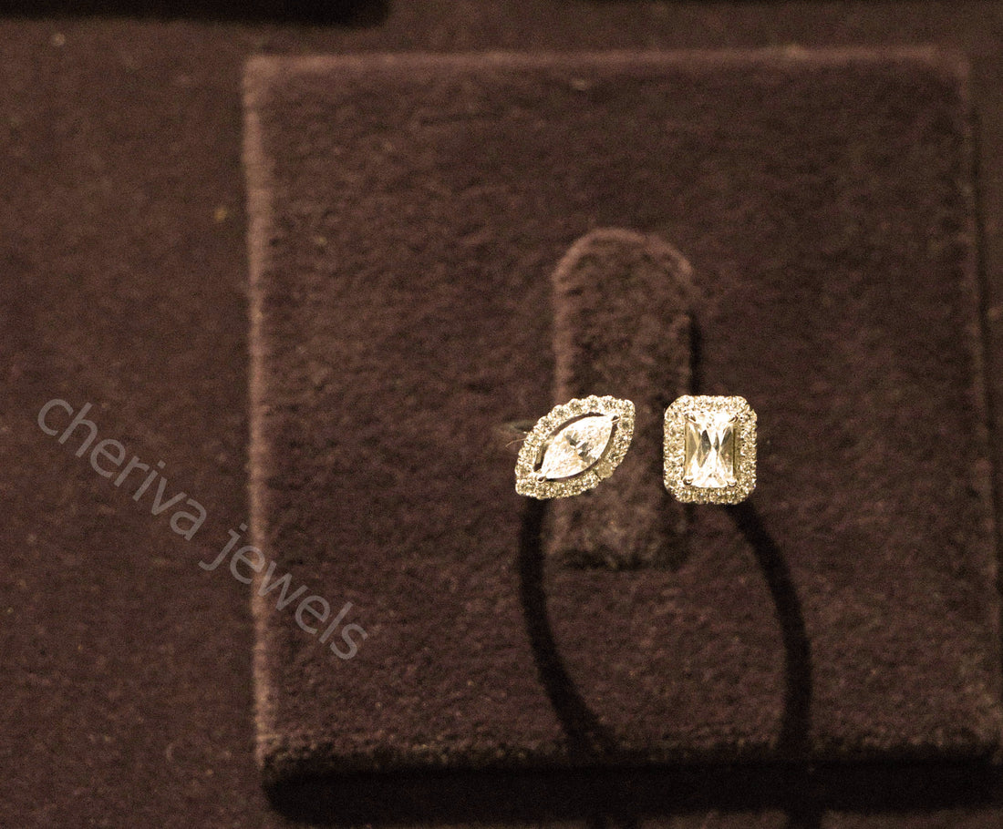 Emerald Cut Lab Diamond Toi Et Moi Engagement Ring