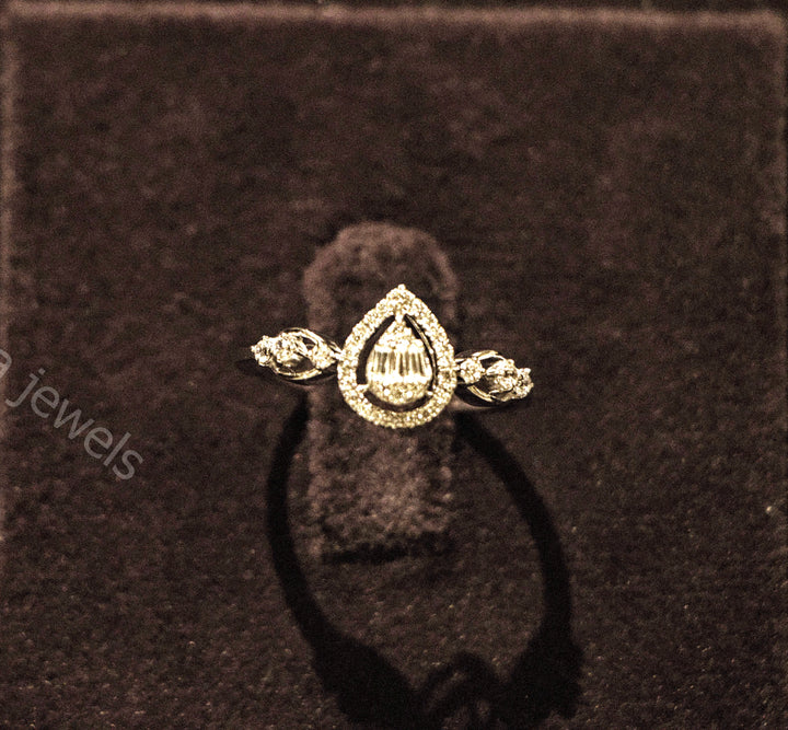 Almond shaped outlet diamond ring