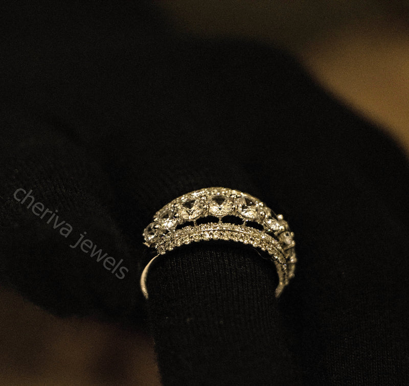 14K Lab Diamond Full Eternity Wedding Band