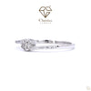 Silver ring with diamond accents on a white background, featuring the Cheriva Jewels logo.