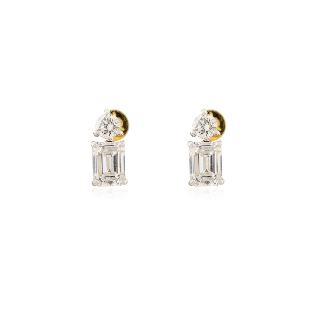 Emerald Cut Lab Grown Diamond Studs