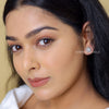 Round Cut Diamond Halo Earrings Studs - Cheriva Jewels