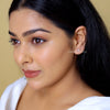925 Silver Stud Earrings in Round Cut Lab Grown Diamond - Cheriva Jewels