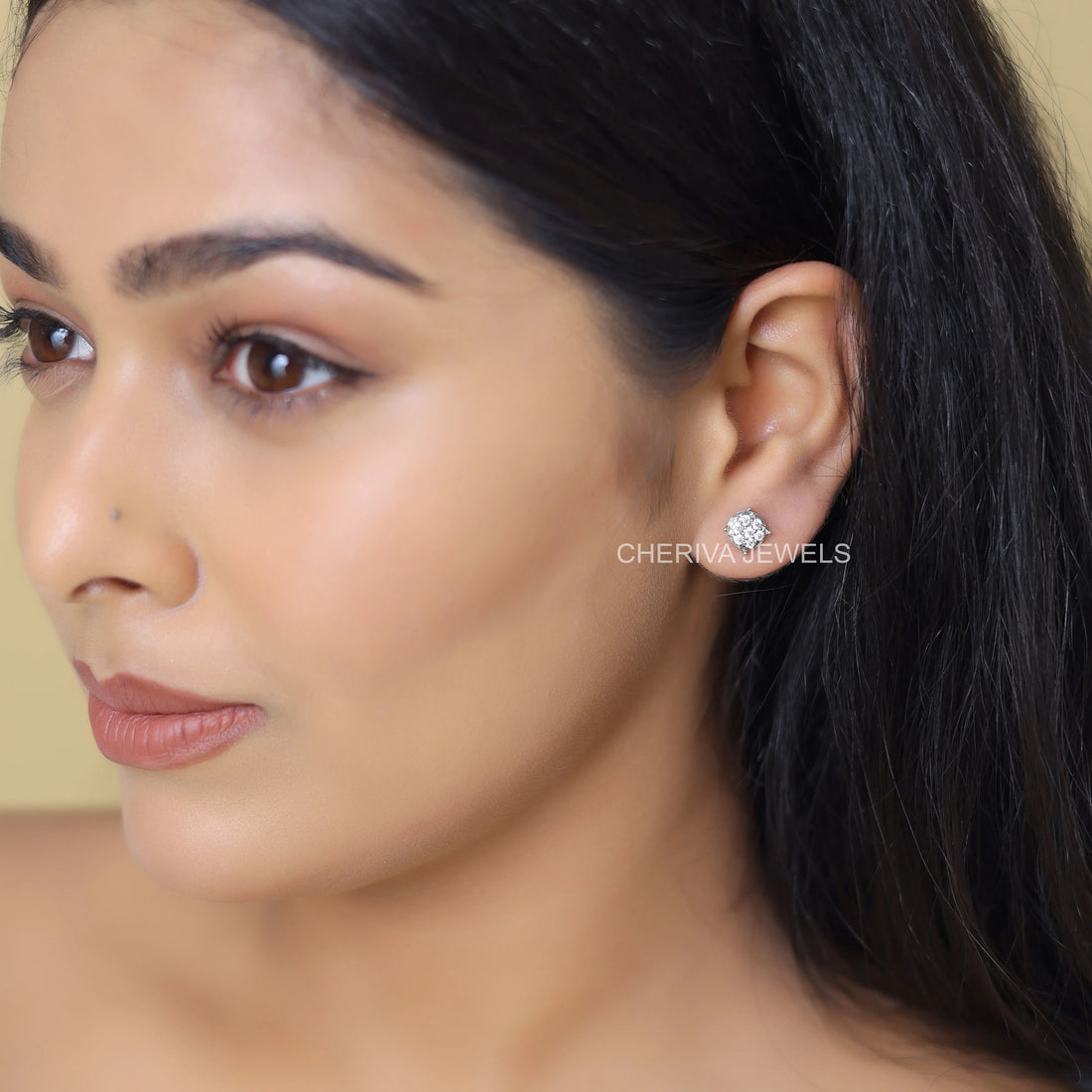 Half Carat Round Lab Grown Daimond Studs